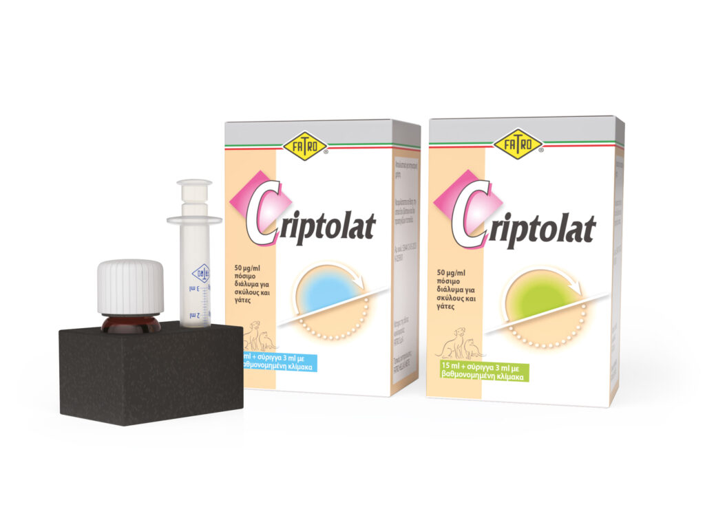 ΝΕΟ ΠΡΟΪΟΝ: CRIPTOLAT 50 μg/ml, Πόσιμο διάλυμα καβεργολίνης για Σκύλους και Γάτες